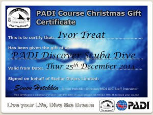 Stellar Divers - Christmas Gift Certificate