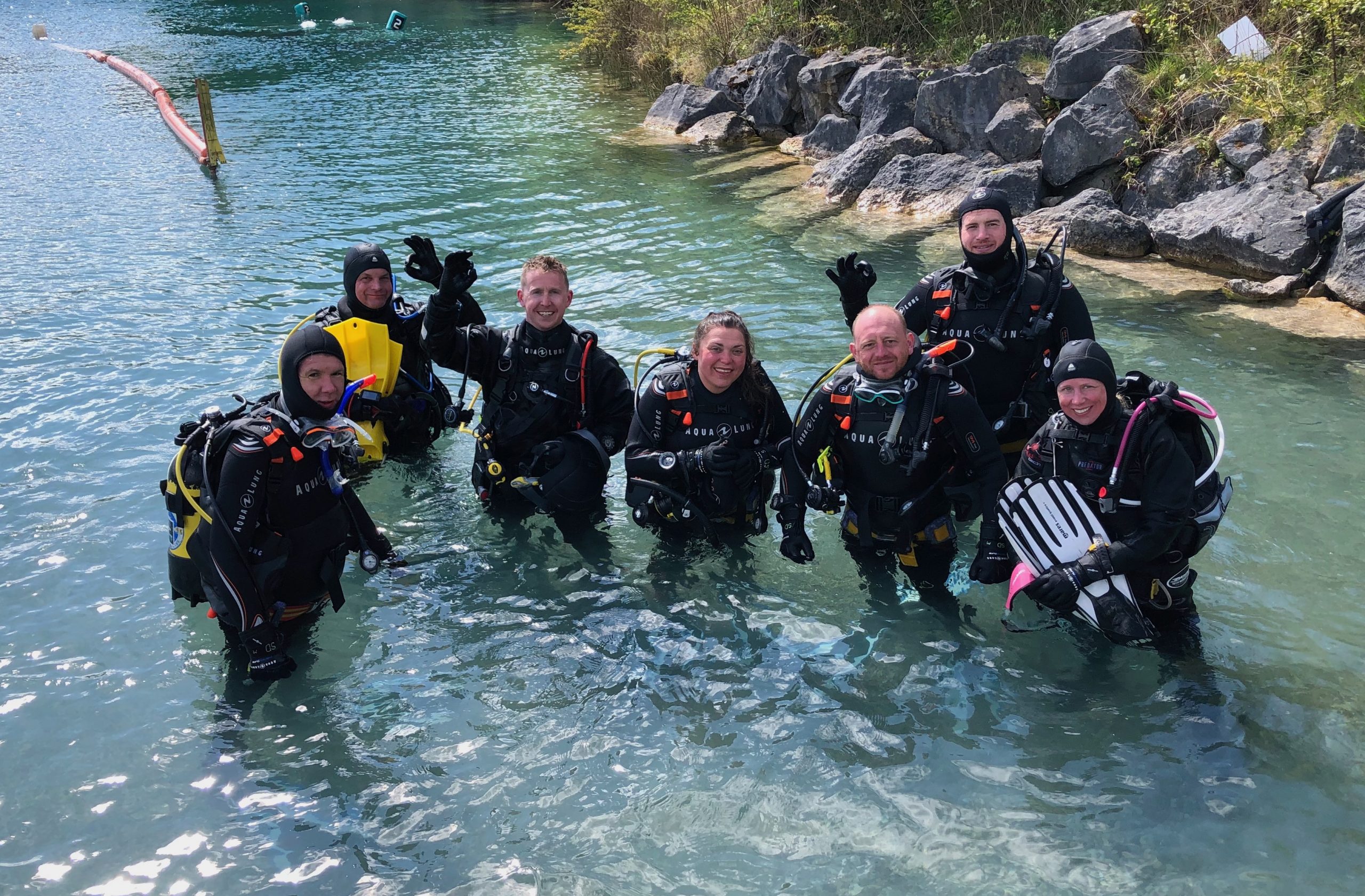 New PADI Open Water Divers at Capernwray