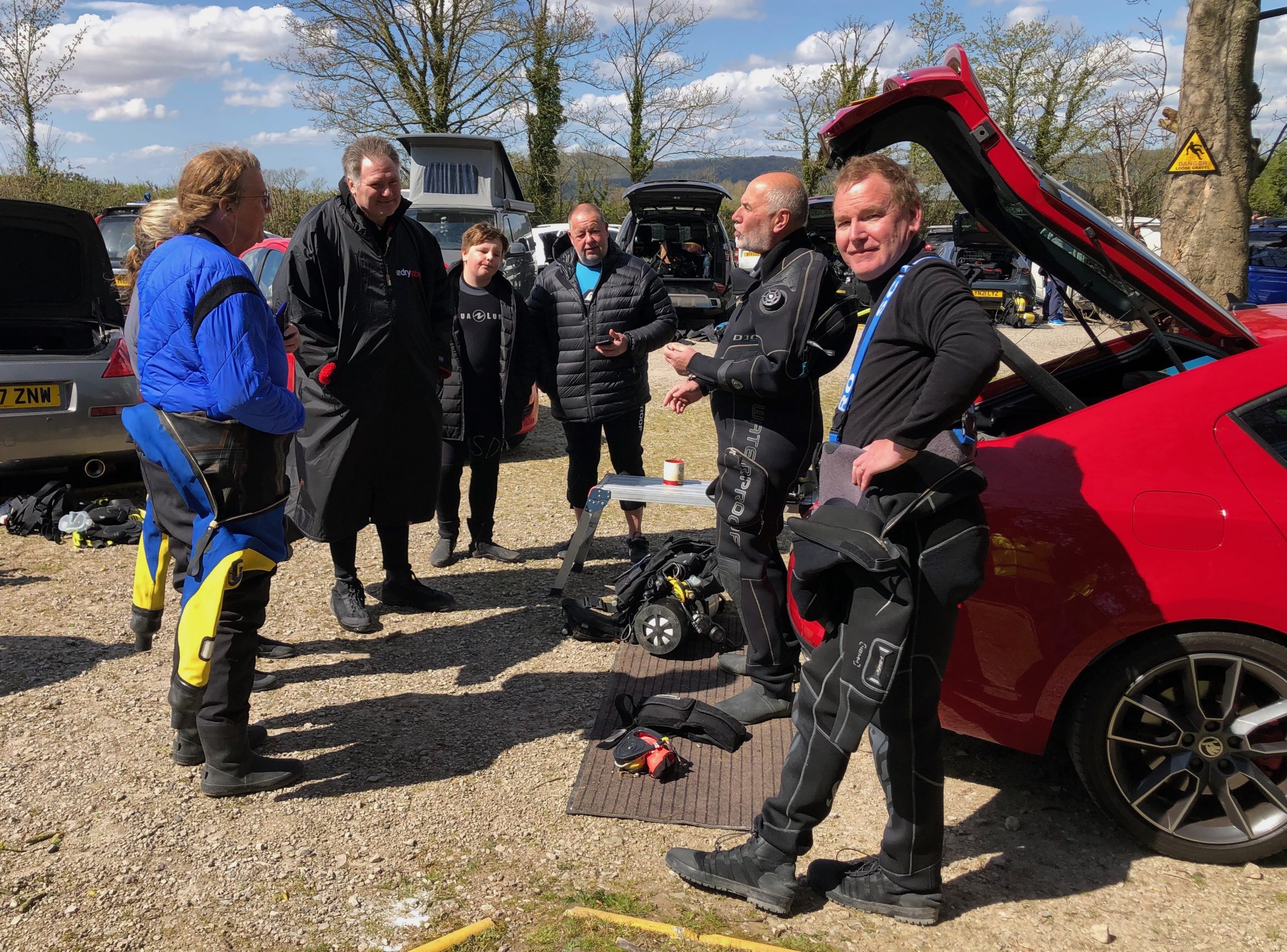 PADI Divers at Capernwray getting briefed