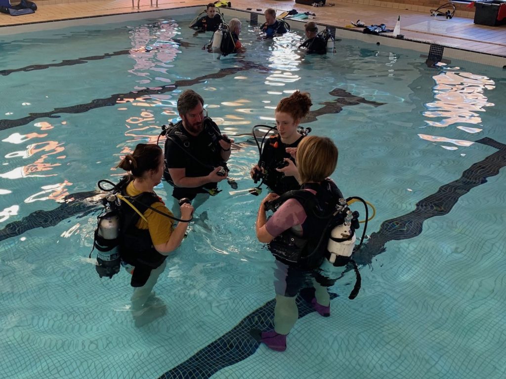 PADI scuba skill practice lincolnshire