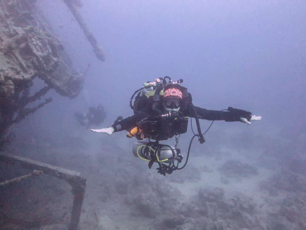 Vic enjoying here Poseidon ReBreather